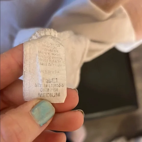 Chic Geometric Long Sleeve Top - Blue, White, and Tan - Picture 3 of 9